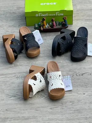 Original Brooklyn Woven Slides Heel Crocs for Ladies