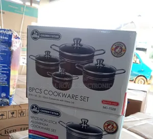 Crown Star 8 Pieces Non Stick Cookware Set