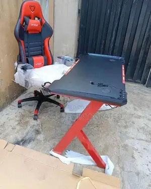 Gaming Table With Rgb Light And Gaming Chair