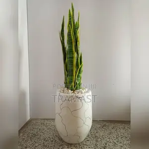 Artificial Snake Potted Plants With Fiberglass Pots