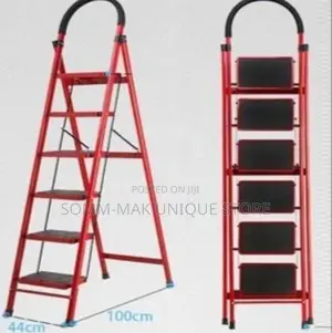 6 Steps Multipurpose Ladder For Home, Office, Store-red