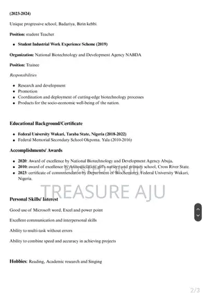 Computing IT CV