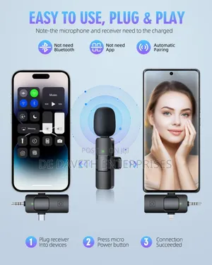 3-in-1 Multifunction Wireless Lavalier Microphone