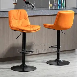360" Swivel Bar Stools-Orange (Set of )