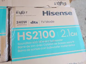 Hisense HS2100 2.1ch 240W Soundbar With Wireless Subwoofer