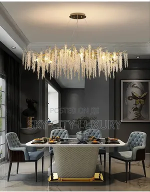 1200mm Long Golden Crystal Chandelier Light