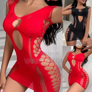Sexy Women Bodycon Mini Dress Fishnet See Through Clubwear