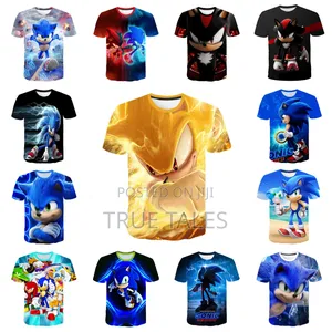 Sonic Character Round Neck T-shirt/Tops Ages 2 To 18years