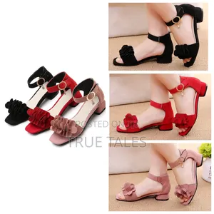 Girl's Suede Flower Sandals Sizes 25 To 37