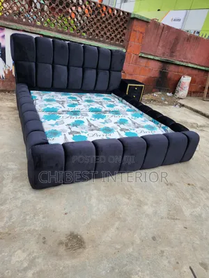Padded 5by6 Upholstery Bed Stand With Side Drawer