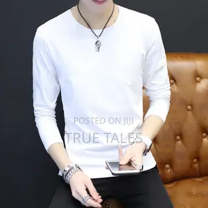 Quality Pure White Long Sleeves T-shirt