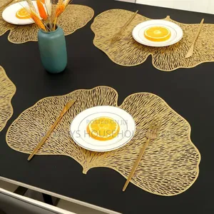 12pcs Leaf Gold Table Mats