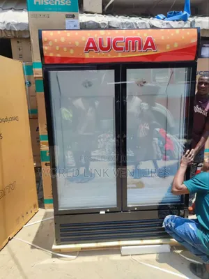 Aucma Show Glass Standing Fridge Inveromantal Intelligence