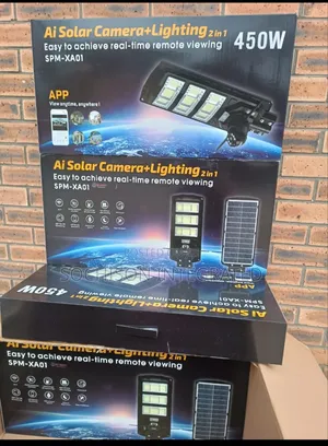 AI 4G Solar Camera + Lighting 2 in 1 With V380 Camera