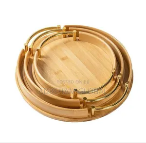3 In1 Bamboo Tray With Handles