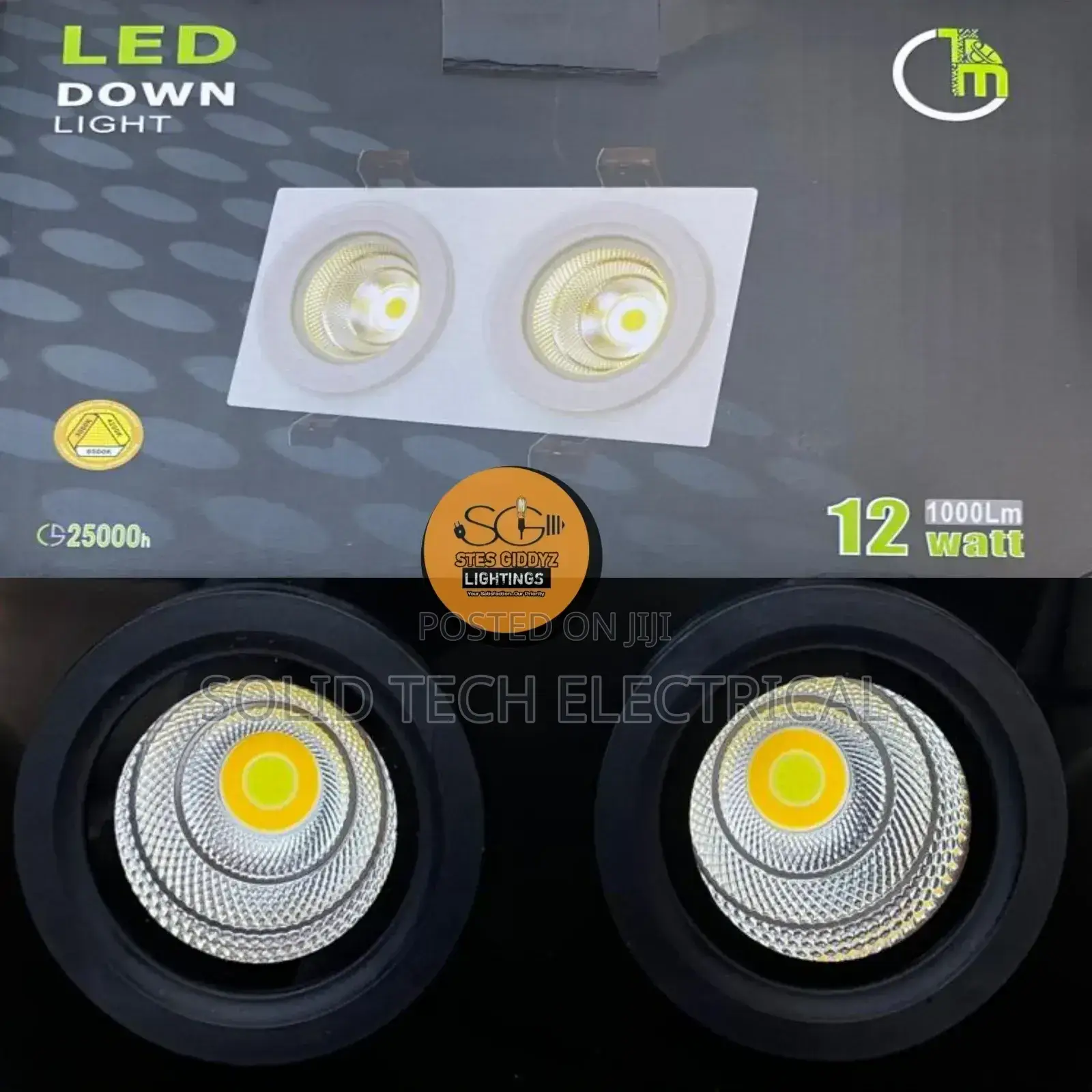 LED Double Recess Black