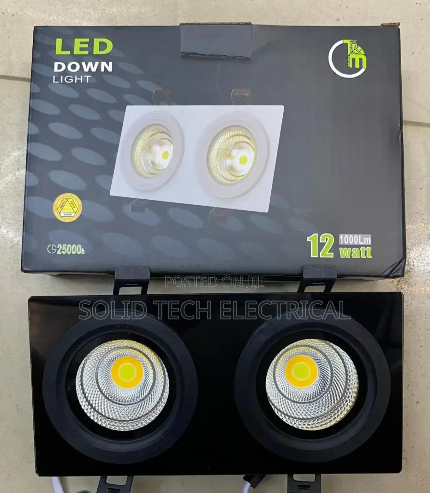 LED Double Recess Black