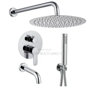 5-Ways Round Silver Conduit Shower