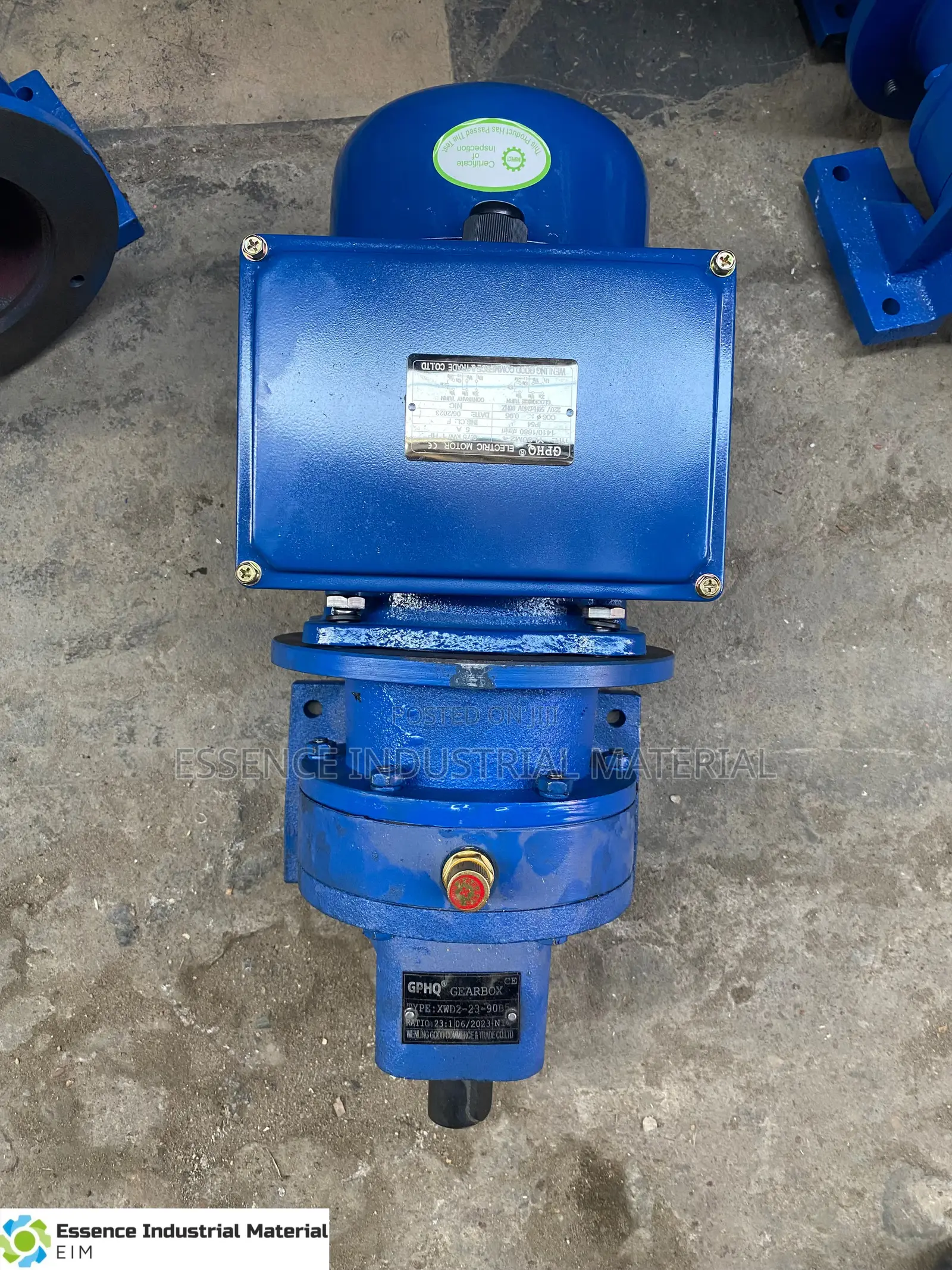 Single Phase Induction Gear Motor Reducer 1HP