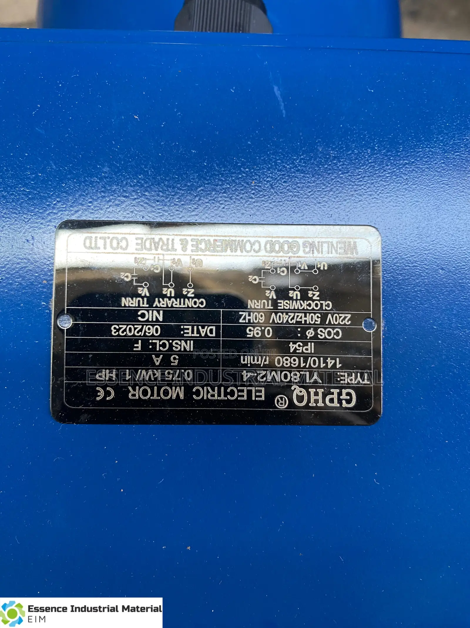 Single Phase Induction Gear Motor Reducer 1HP
