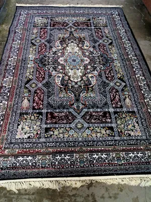 7by10 Feets Modern Black Persian Centre Rug