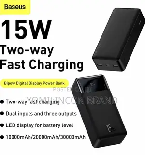 Baseus Bipow Series 15W 30000mah Power Bank, Black