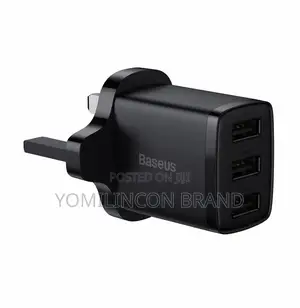 Baseus Compact Charger 3U 17W Uk - Black
