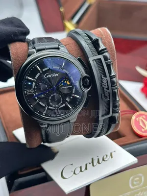 Cartier Leather Watch With Bracelet
