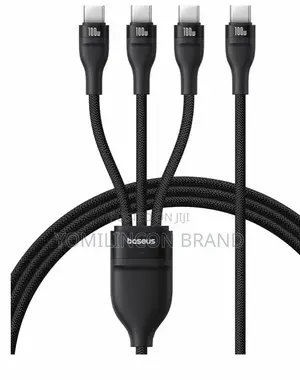 Baseus 3-in-1 Cable (USB-A to M+L+C) 100W, Blue