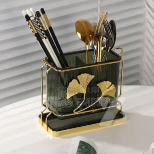 Luxury Double Stainless Gold Cutlery Rack