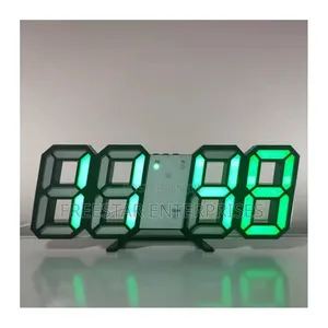Digital LED 3D Alarm Clock. LED Wall Clock