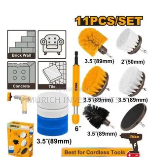 Ingco 11-Pieces Cleaning Brush Set - WCB1101
