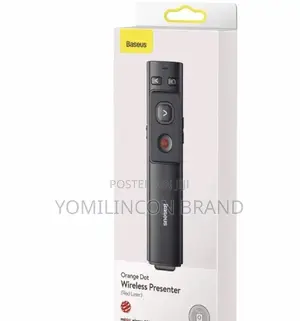 Baseus Orange Dot Wireless Presenter (Red Laser) Grey