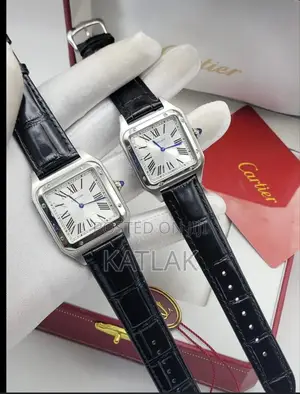 Cartier Leather Watches for Male and Female. Each