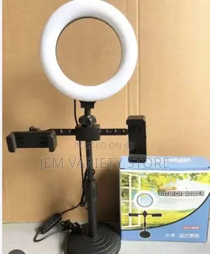 Quality 8inches Table Top Ring Light With Two Phone Holders
