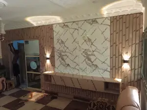 High Gloss Tv Console With Light and Four Drawer