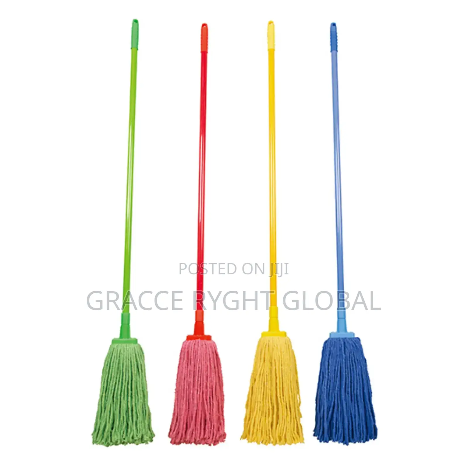 Colored Cotton Mop Head With Stainless Handle