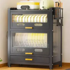 Luxury Kitchen Buffet Laden Plate Dish Rack Shelf Drawers