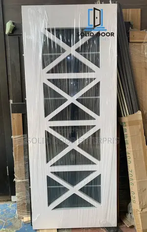 A Luxury White Glass Door