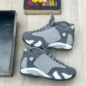 Original Air Jordan 14 Flint Grey Sneakers