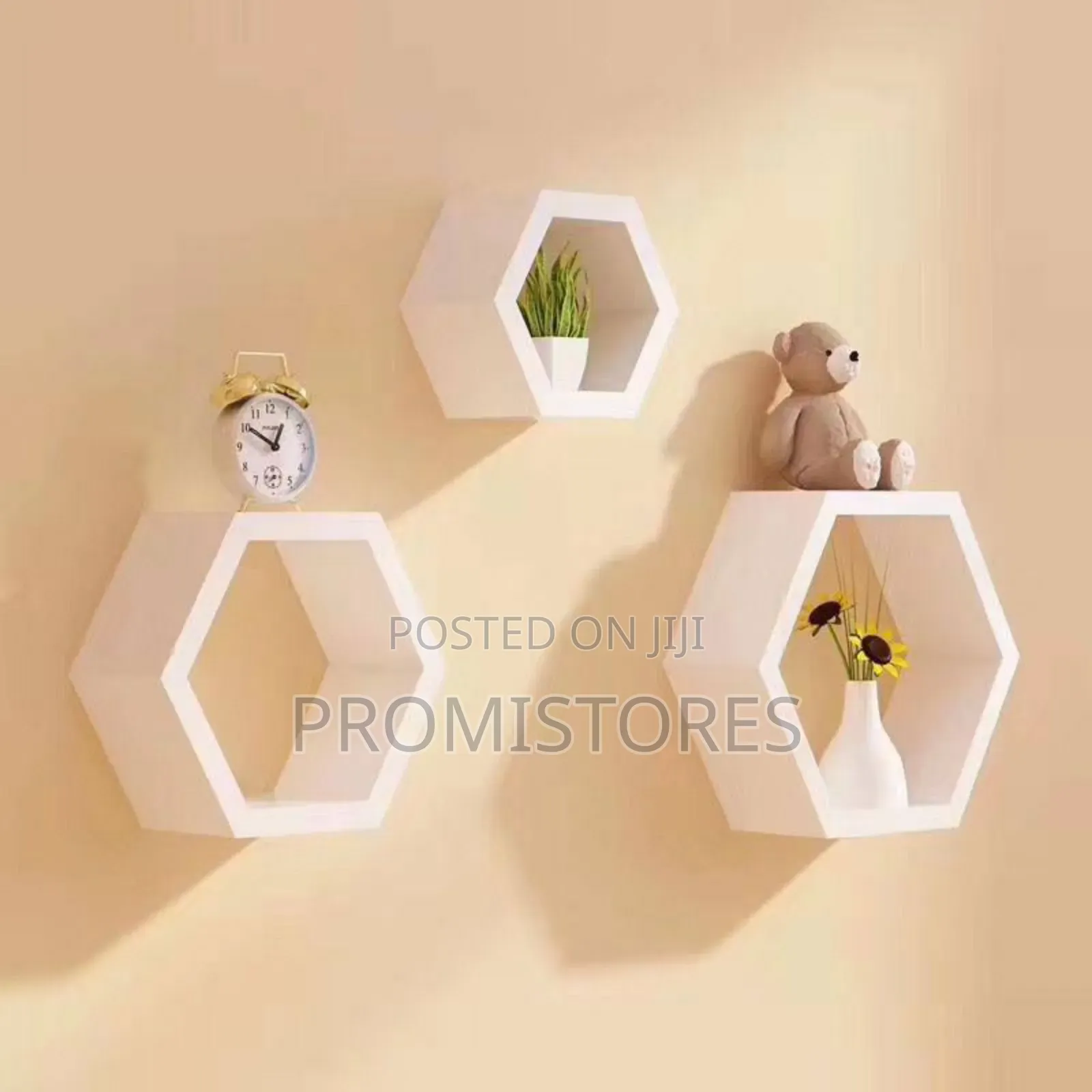 Wall Mounted Hexagon Decorative Floating Shelves