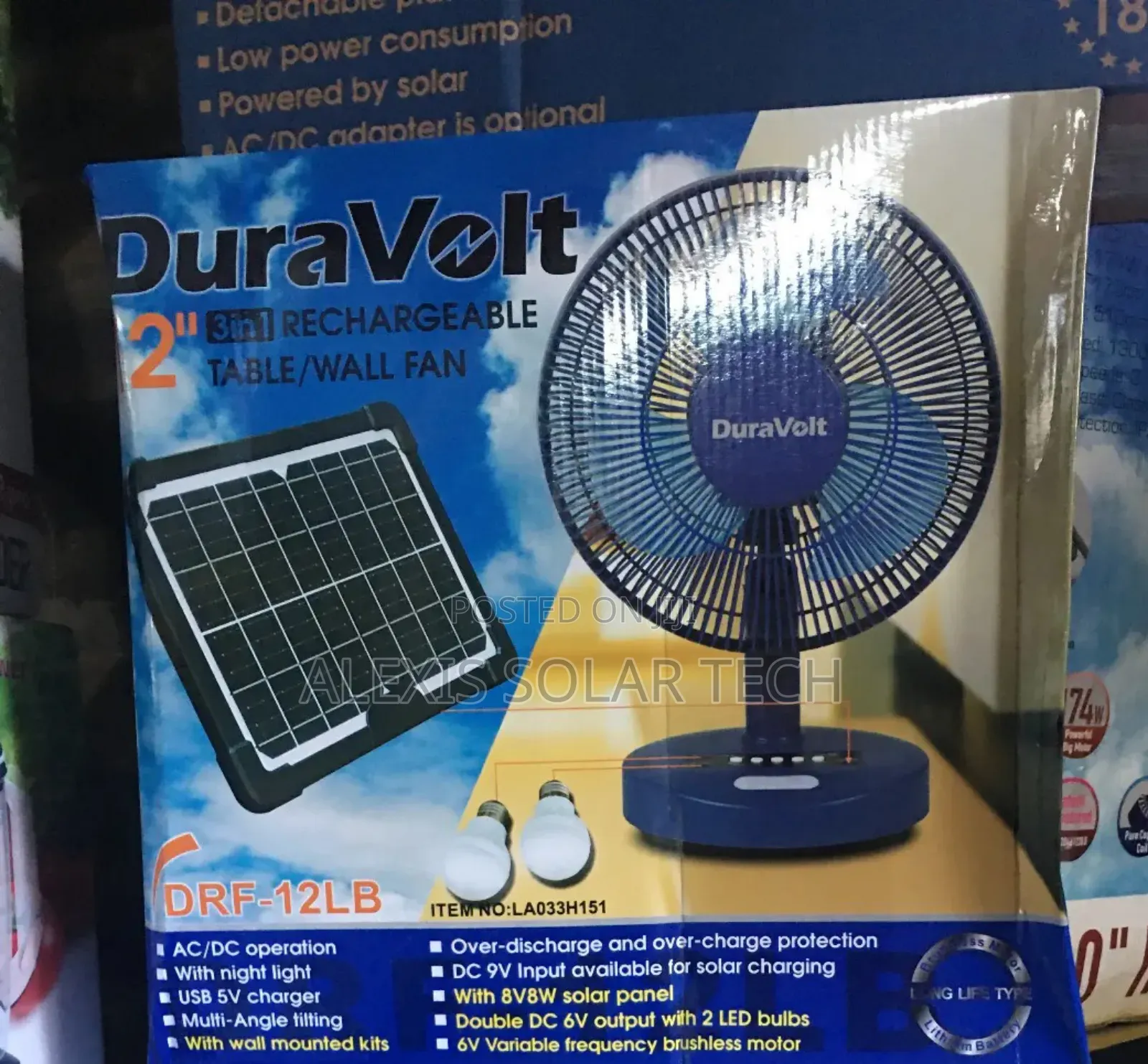 Solar Table Fan