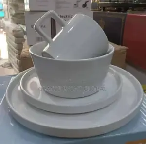 16pcs White Dinner Set