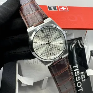 Tissot PRX Brown Leather Wristwatch