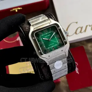 Fashion With Nice Watches Cartier Stainless Steel Green Dial
