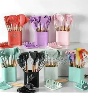 Silicone Spoons With Spoon Rest