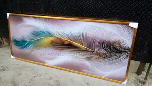 A Large Feather Acrylic Glass Frame