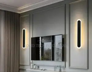 Led Wall Lamp Long Black Bedside Indoor Scone