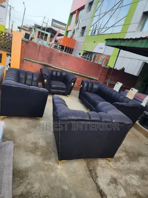 A Set of Sitting Room Sofa Fabric Chair