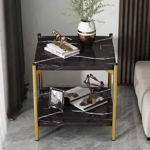 Faux Wooden Marble Coffee Side Stool